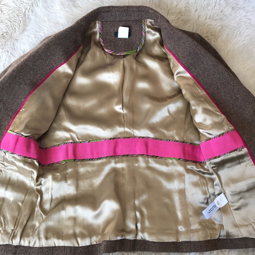 J. Crew Brown Herringbone Jacket - image 4